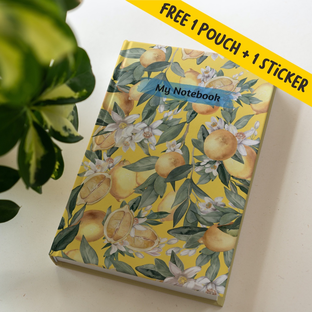 

Buku Catatan Diary Journal Notebook Agenda, Dotted dan Polos My Notebook Lemon Kuning