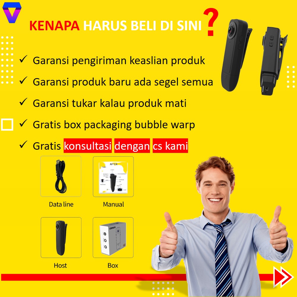 KAMERA PENGINTAI MINI CCTV KECIL TANPA KABEL TERSEMBUNYI SPY CAM IP HIDDEN CAMERA MODEL WEBCAM JS170