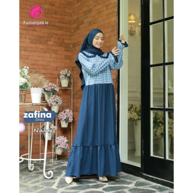 ZAFINA DRESS BY FANIA HIJAB/GAMIS SET HIJAB PASMINA TERBARU/GAMIS DAYLI
