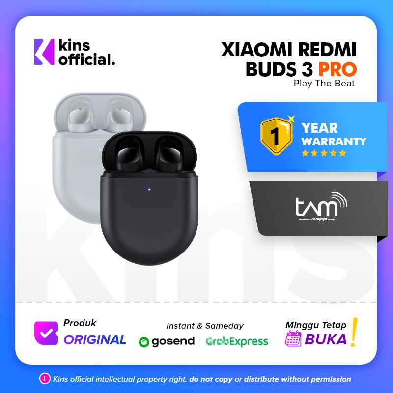 Xiaomi Mi Redmi Buds 3 Pro TWS Earphone Garansi TAM Resmi