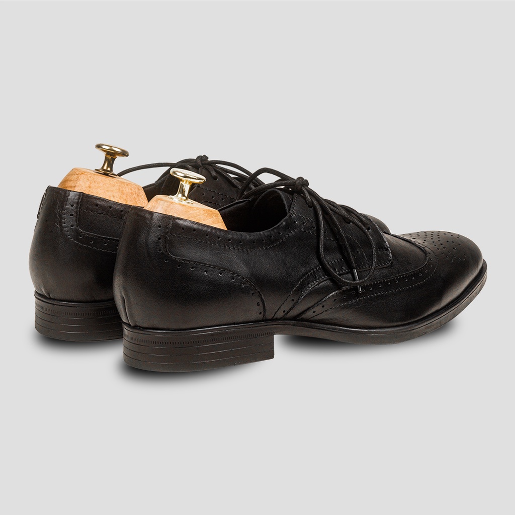 Jackwell Marc Brogues Black/ Sepatu Pantofel / Sepatu Kulit Pria
