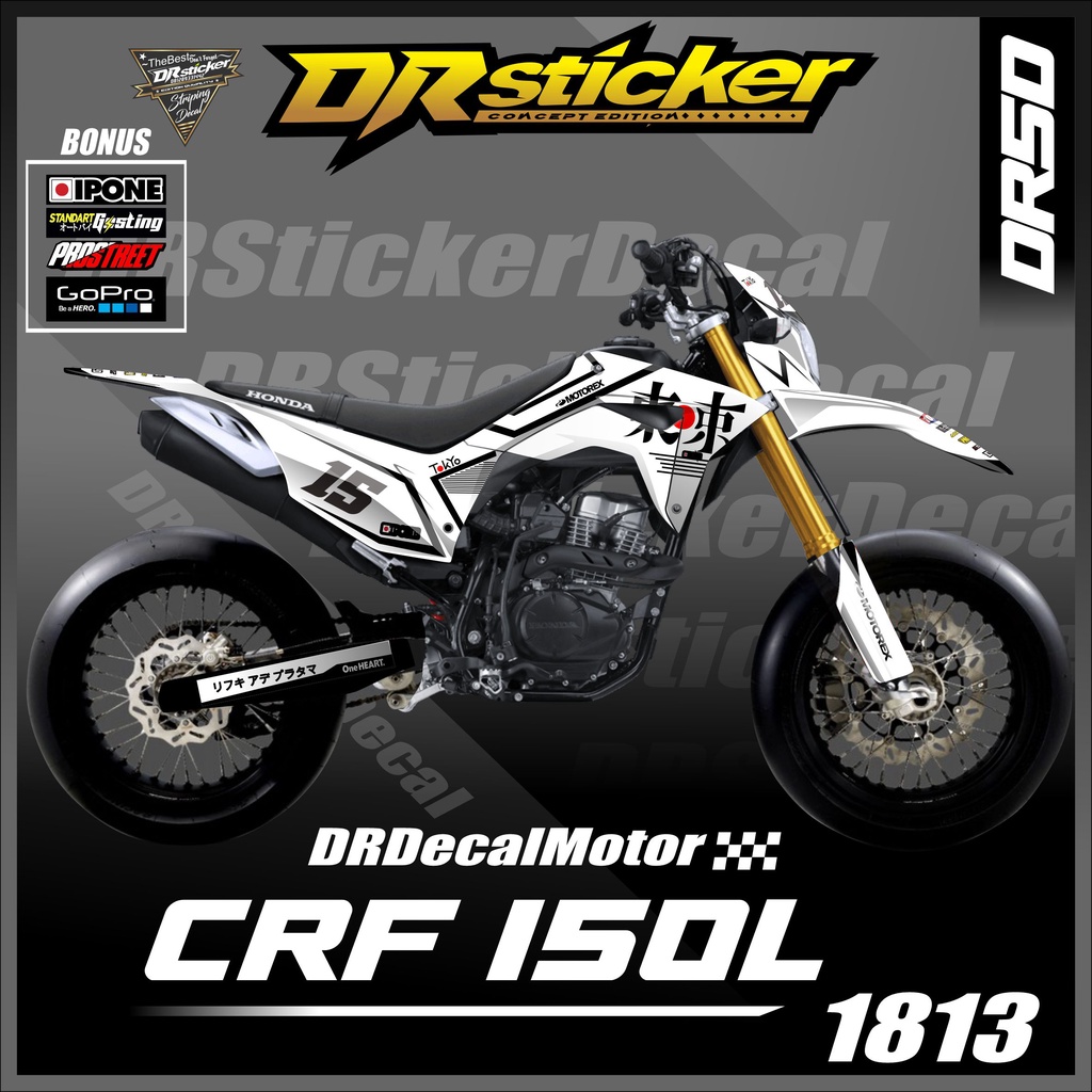 stiker decal costum Crf 150L skotlet stiker crf full body design tokyo motor l decal crf 150 l full 