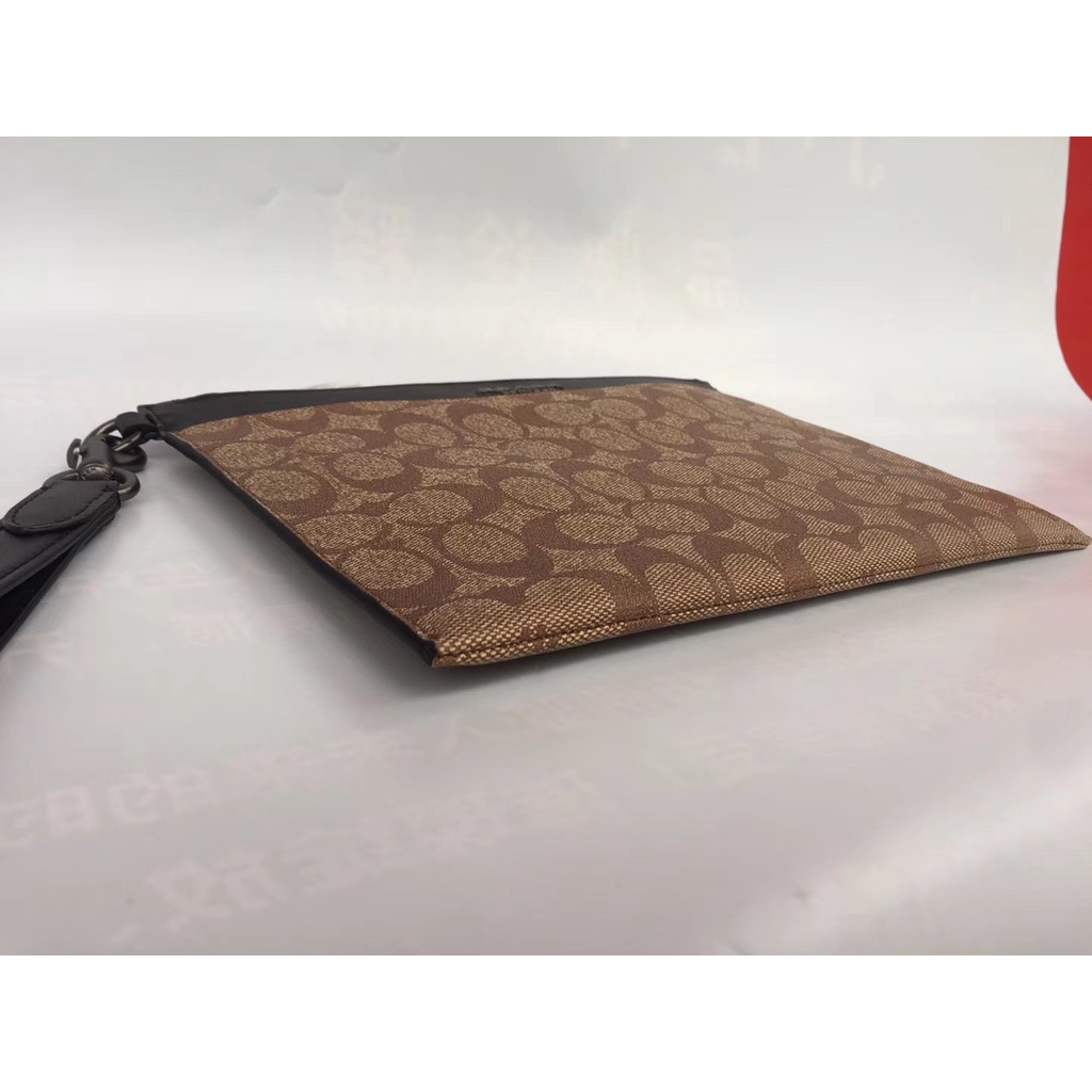 （Shopee Live）91285-8 91285-8 91285  coach cowhide with PVC material men and women clutch wrist bag snb