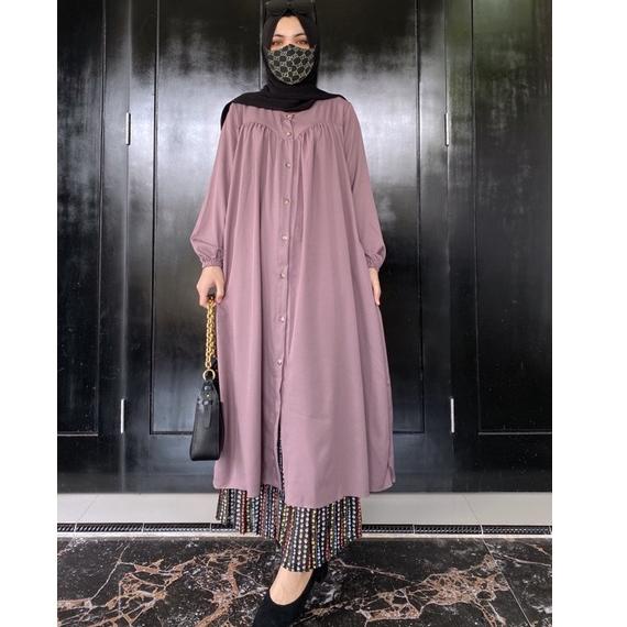 RECOMENDED Syakila Long Tunik Basic Tunik Polos Oversize Premium