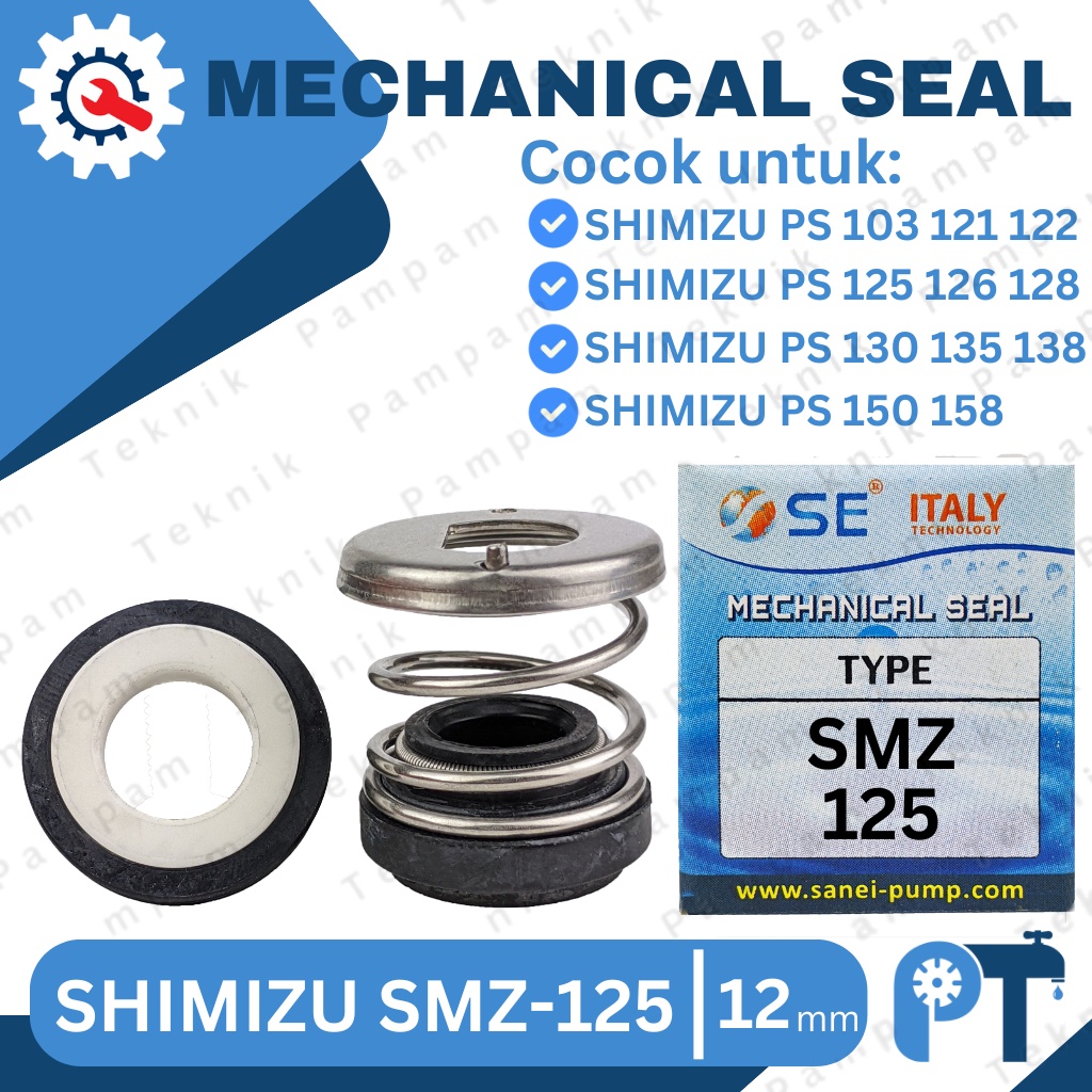 MECHANICAL SEAL SHIMIZU 125 / SMZ 125 SAN-EI ORIGINAL SIL MEKANIK SMZ 128 130 135 - SPAREPART POMPA 