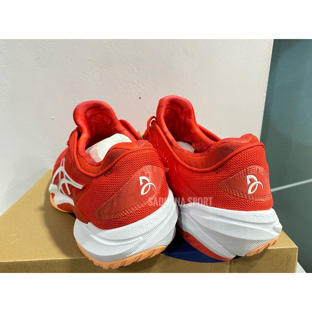 CUCI GUDANG SEPATU TENIS ASICS COURT FF 3 NOVAK MEN FIERY RED/WHITE