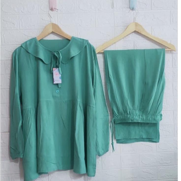 Hot Sale ONE SET RAYON CRINKLE SETELAN // SETELAN RAYON CRINKLE // DRESS RAYON // SETELAN RAYON //BU