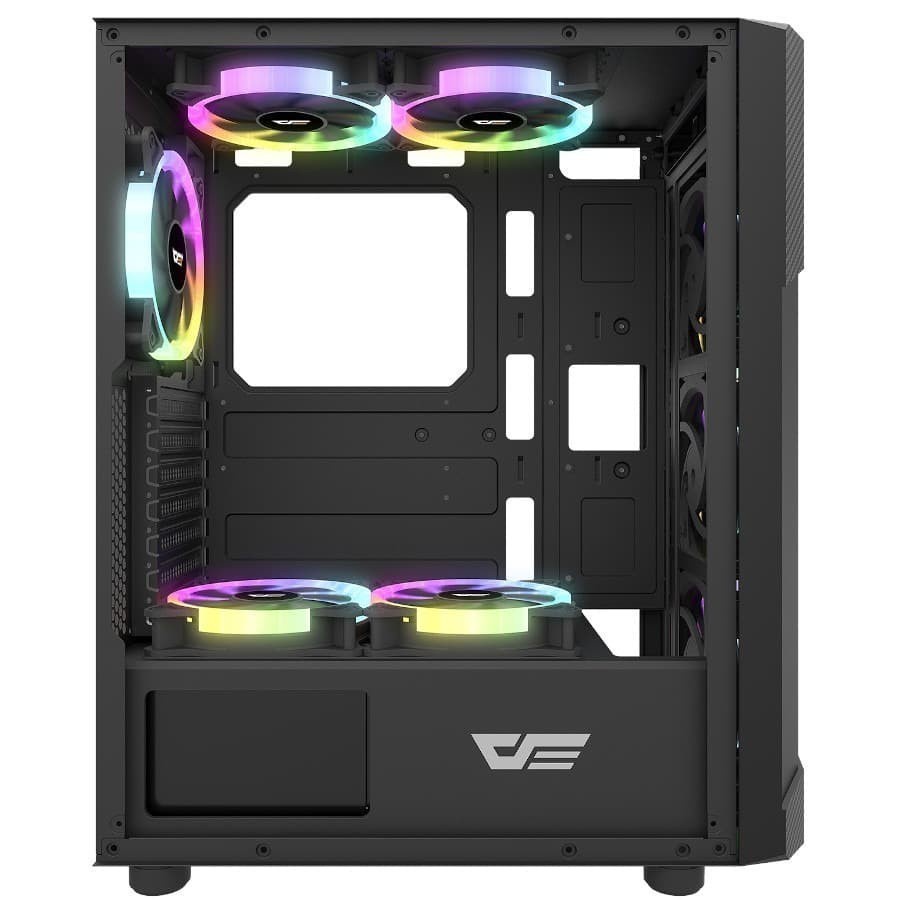 Casing DarkFlash Pollux Black - Mesh Mid Tower ATX PC Gaming Case