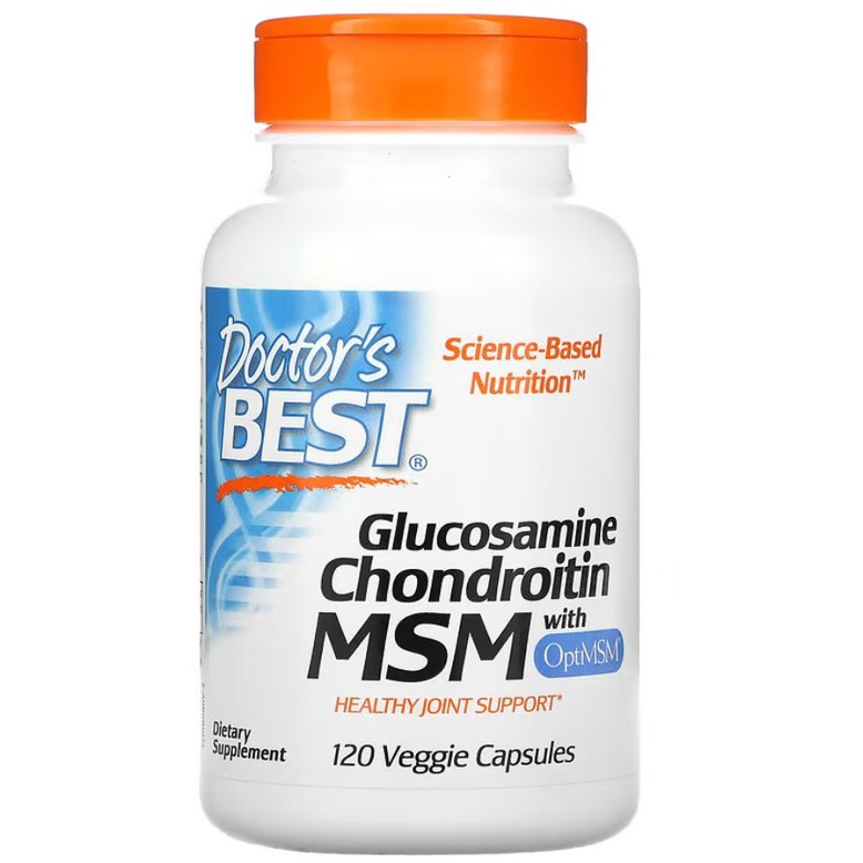 Doctors Best Glucosamine Chondroitin MSM with OptiMSM 120 veggie Capsules ORI USA