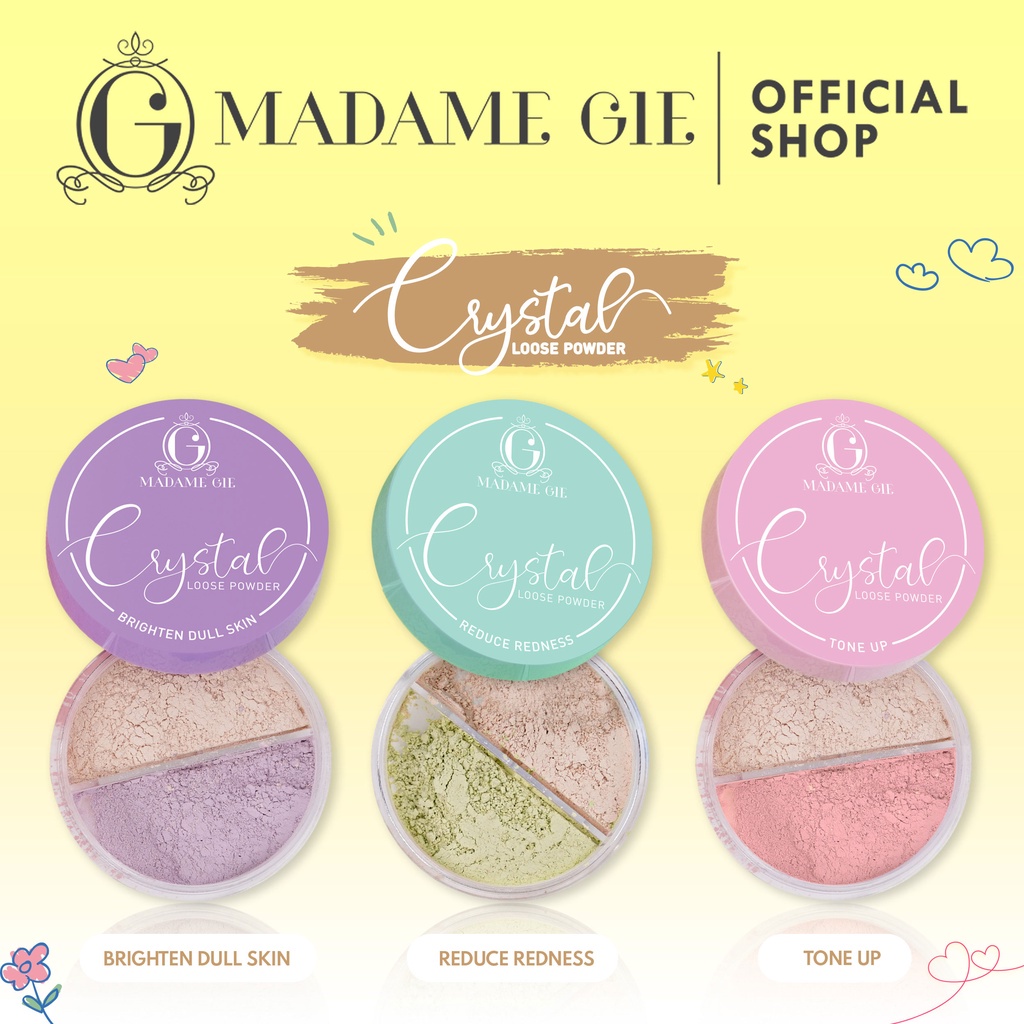 ⭐BAGUS⭐ MADAME GIE CRYSTAL LOOSE POWDER / BEDAK TABUR MADAME GIE