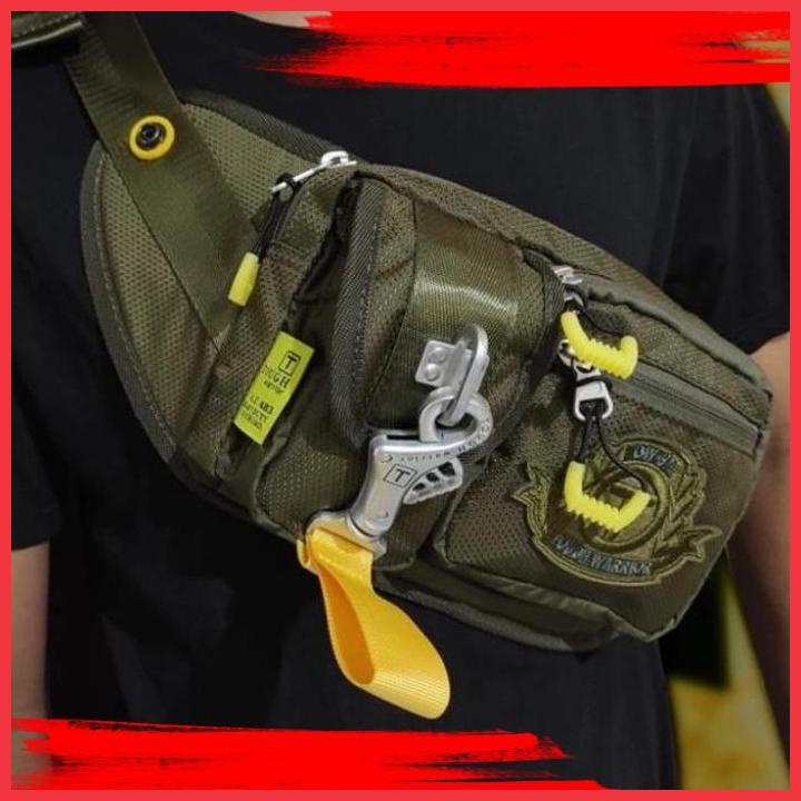 

(TACT) tas selempang pria army tactical tas pinggang tough warrior militer