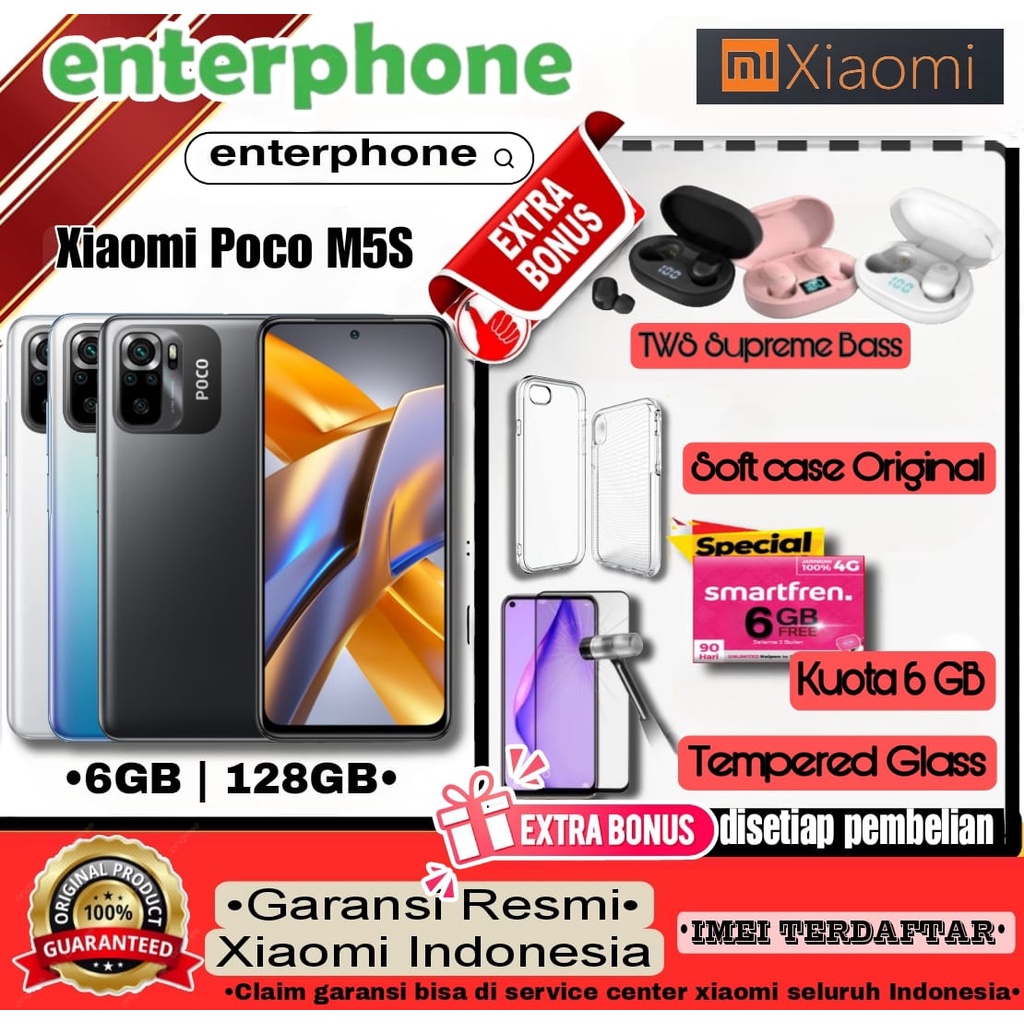 Xiaomi Poco M5s 6/128 GB RAM 6GB Internal 128GB Garansi Resmi