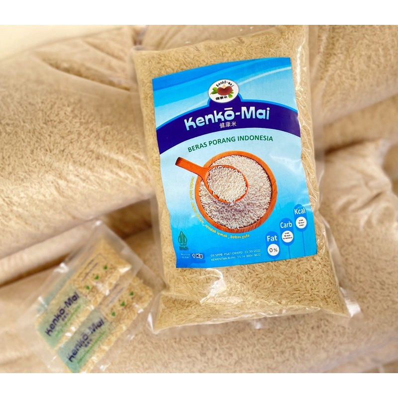 kenko mai beras porang 1kg vacum (konjac rice / shirataki/ beras sehat)