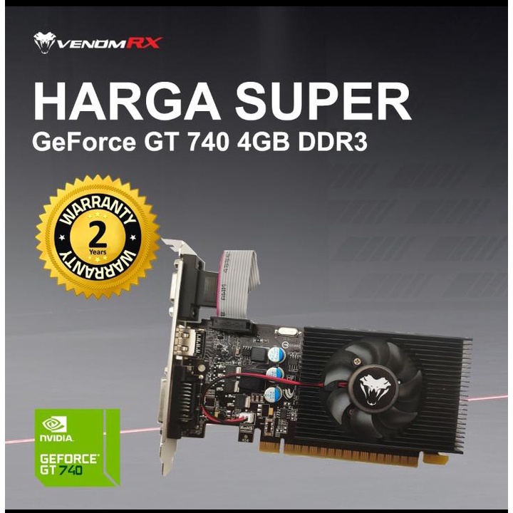 VGA CARD VenomRX Geforce GT 740 4GB GDDR3 - GT740 DDR3