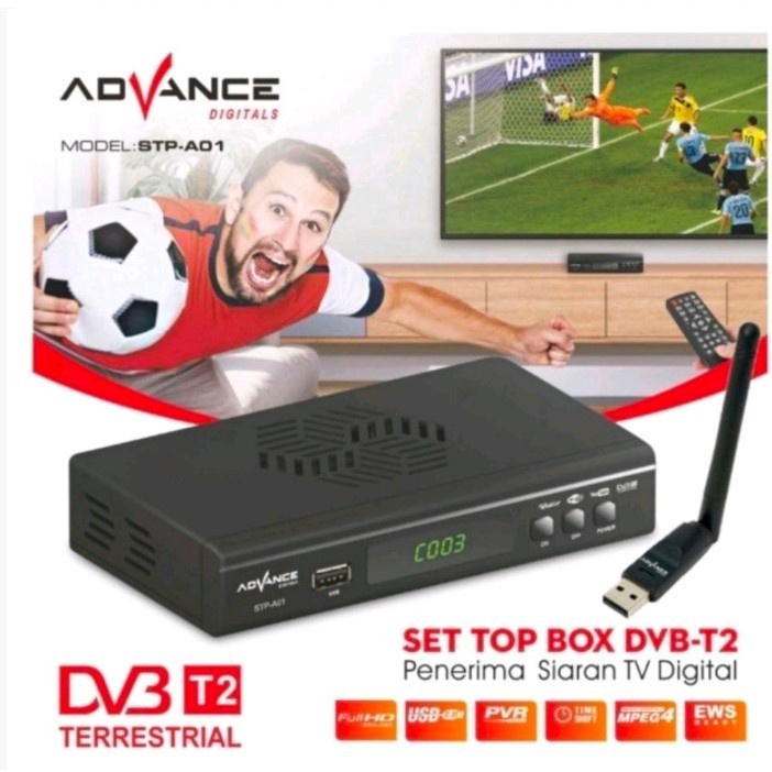 SET TOP BOX TV DIGITAL DVB T2 ADVANCE STB