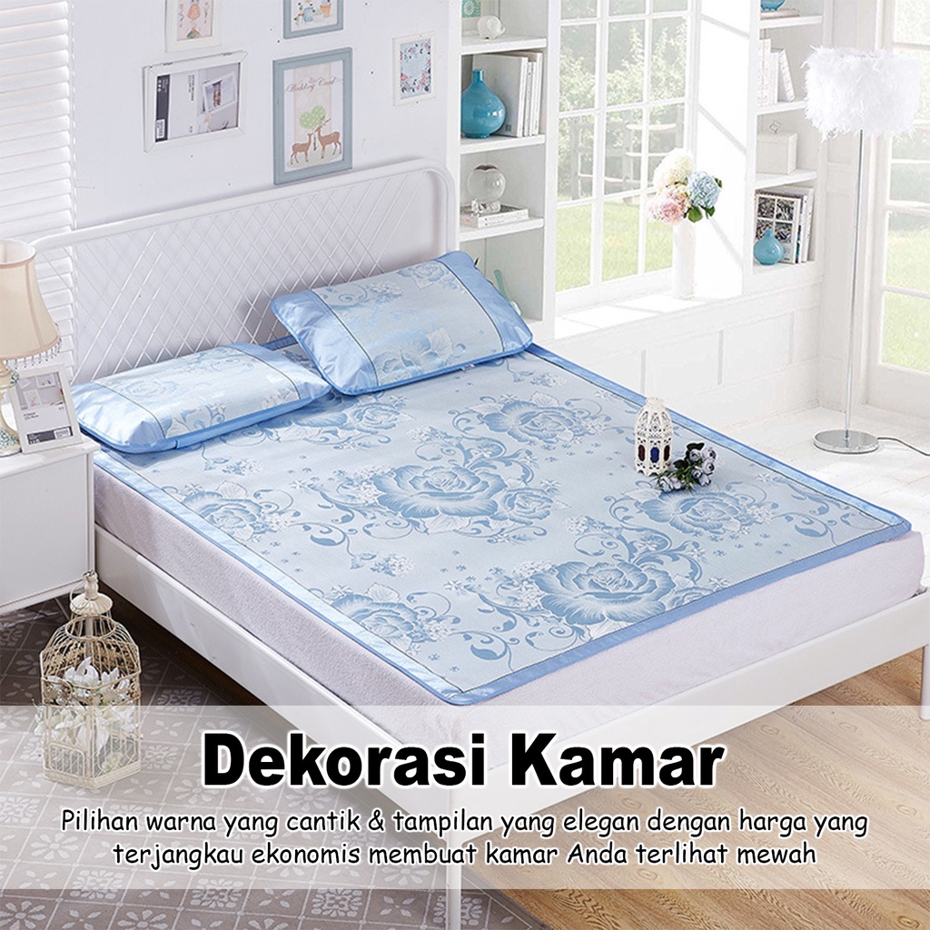 Matras Alas Kasur Ukuran 160cm x 200cm  Matras Karakter Motif Bunga Matras Aesthetic Karakter Mewah Berkualitas | X1B1