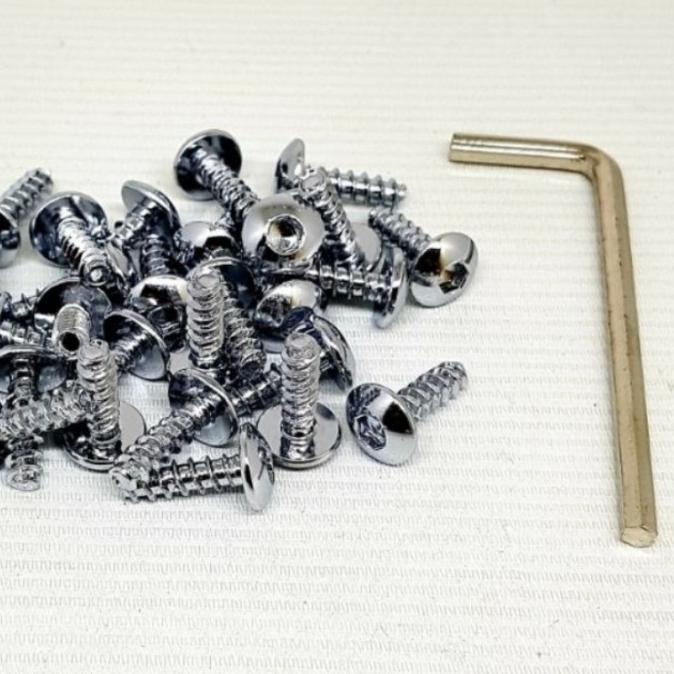 Baut Body Mx +Kunci L Stenlis Chrome Yamaha Honda Mio Soul Gt Mio M3 N