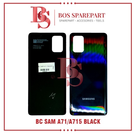 TUTUP BELAKANG SAMSUNG A71 / A715 BLACK / BACK DOOR / BACK COVER