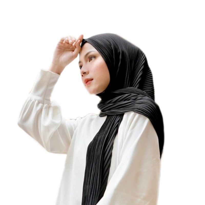 Jilbab Pashmina Plisket Polos Sr215