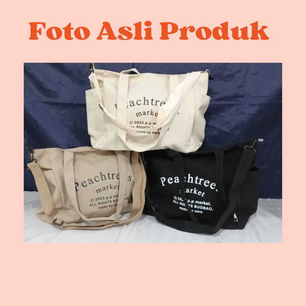 MB / Tas Selempang Bahu Wanita Fashion Bahan Kanvas Kekinian W05