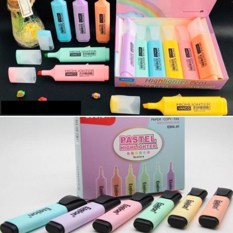 

[COD] 12PCS/ 1 LUSIN Stabilo / Stabilo pastel / Highlighter / Stabilo Eselon ESHL-01/ Vanco 515 51