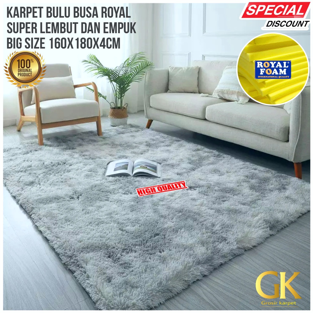 Karpet bulu empuk uk 180x160x4cm