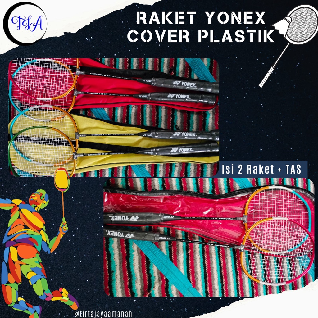 RAKET YONEX COVER TAS get 2pcs