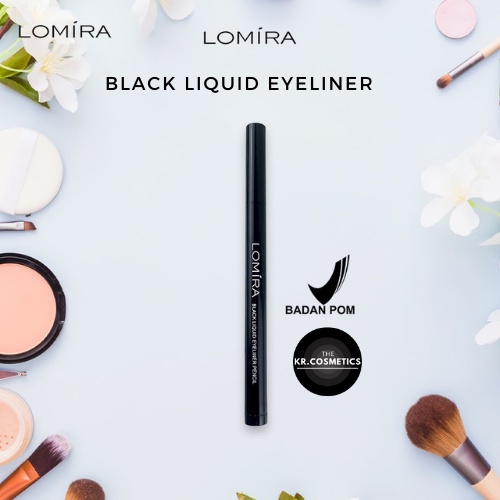 LOMIRA Black Liquid Eyeliner Pencil Waterproof Eyeliner Cair spidol BPOM  2gr