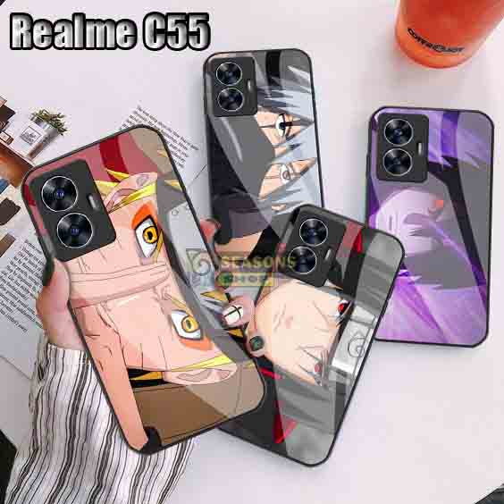 Softcase Realme C55 Terbaru - Softcase Kaca Realme C55 - Softcase Glass Glitter Realme C55 - Softcas