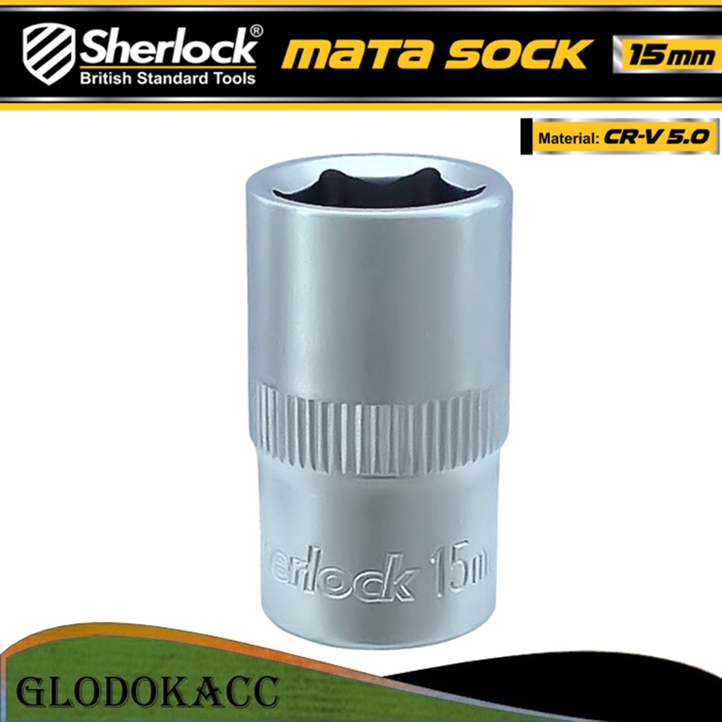 Kunci Shock 15 mm 6 PT / Sherlock Mata Sok/Sock 1/2 inch