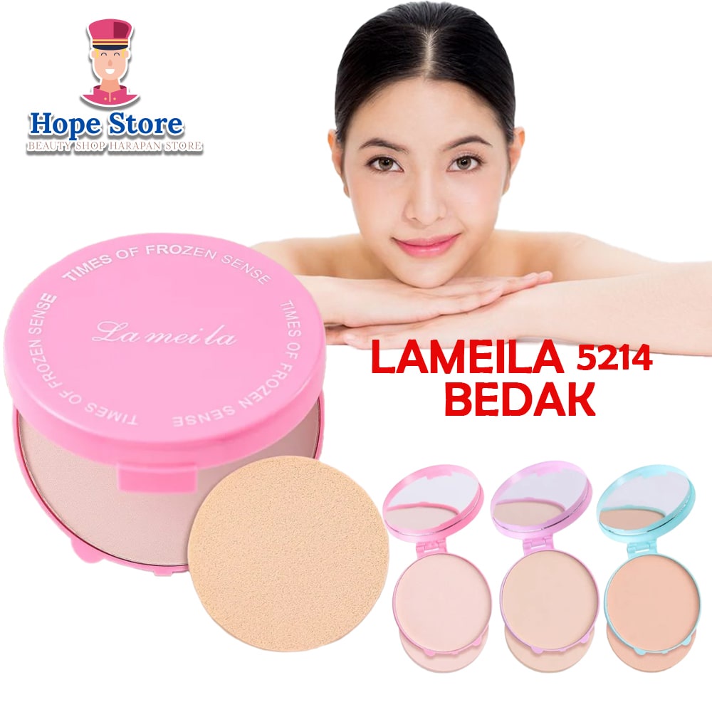 Hope Store - Lameila 5214 Make Up Powder Bedak Padat Waterproof Anti Air Glowing