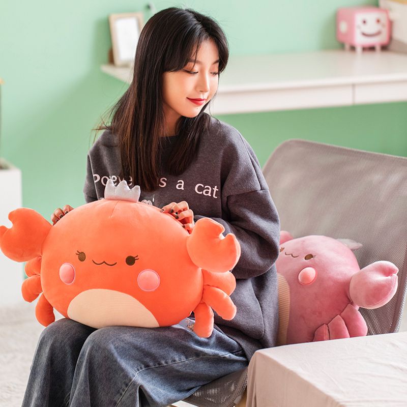 Boneka Kepiting Mahkota Bantal Crab Crown Smily Mainan Anak SNI MURAH Mainan anak lucu