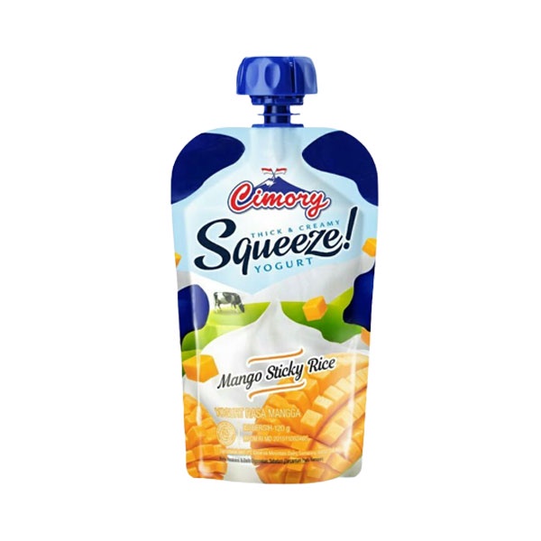 Promo Harga Cimory Squeeze Yogurt Mango Sticky Rice 120 gr - Shopee