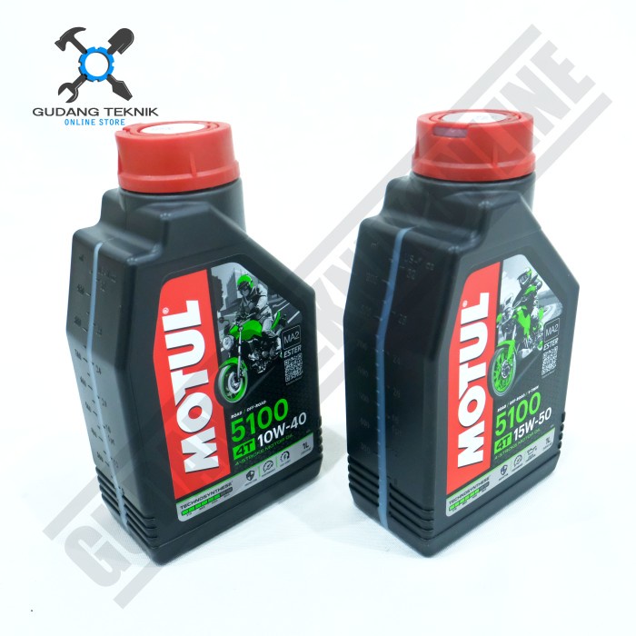 Oli Mesin 4 Tak ESTER 5100 10W40 1Liter 15W50 1Liter MOTUL / Oli Motor 4T ESTER TECHNOSYNTHESE 10W-40 15W-50 1000ML MOTUL