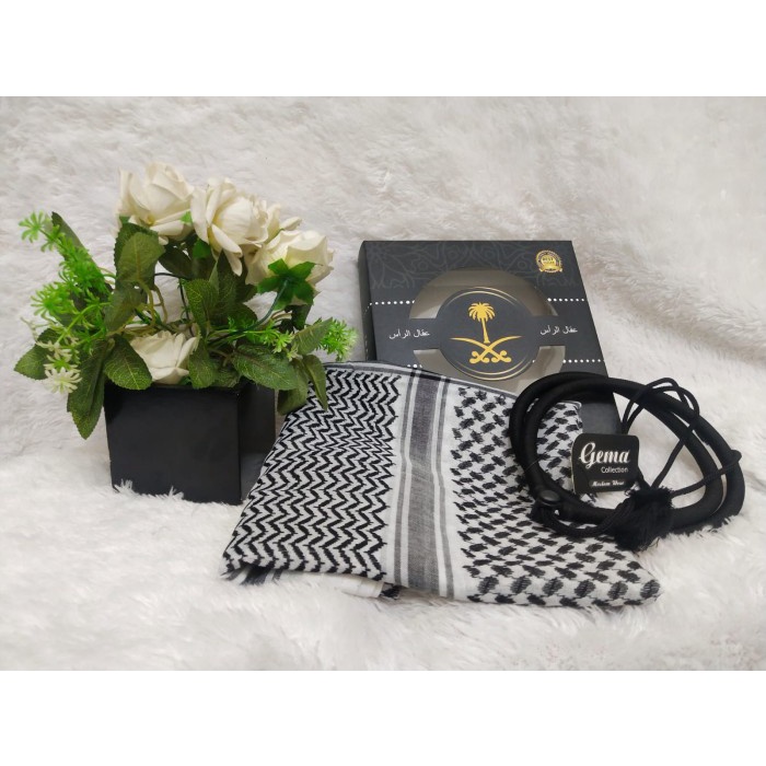 sorban SORBAN DEWASA PLUS IGAL DAN BOX - Hitam(N0F5) sorban pria hitam sorban pria keren sorban ulam