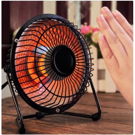 Mini Heater 4 Inch Metal Pemanas Ruangan Elektrik Penghangat Ruangan 4 Inch Mini Heater