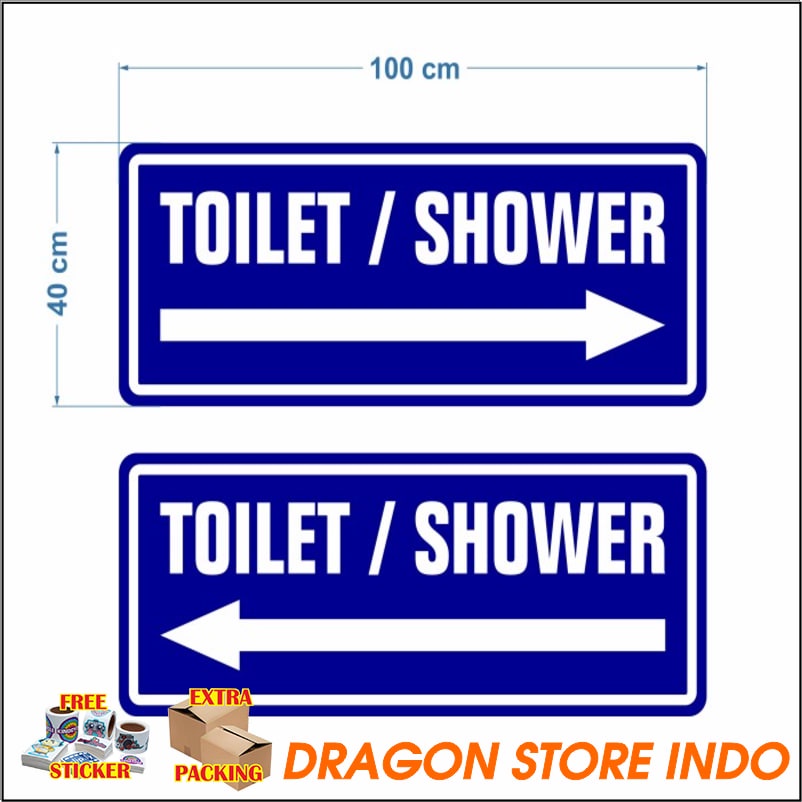 

Terlaris Custom Rambu Toilet Shower 100cm x 40cm Plat Alumunium Keren