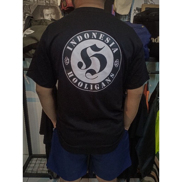 HOOLIGANS FOOTBALL Kaos Pria - HOOLIGANS INDONESIA - Black