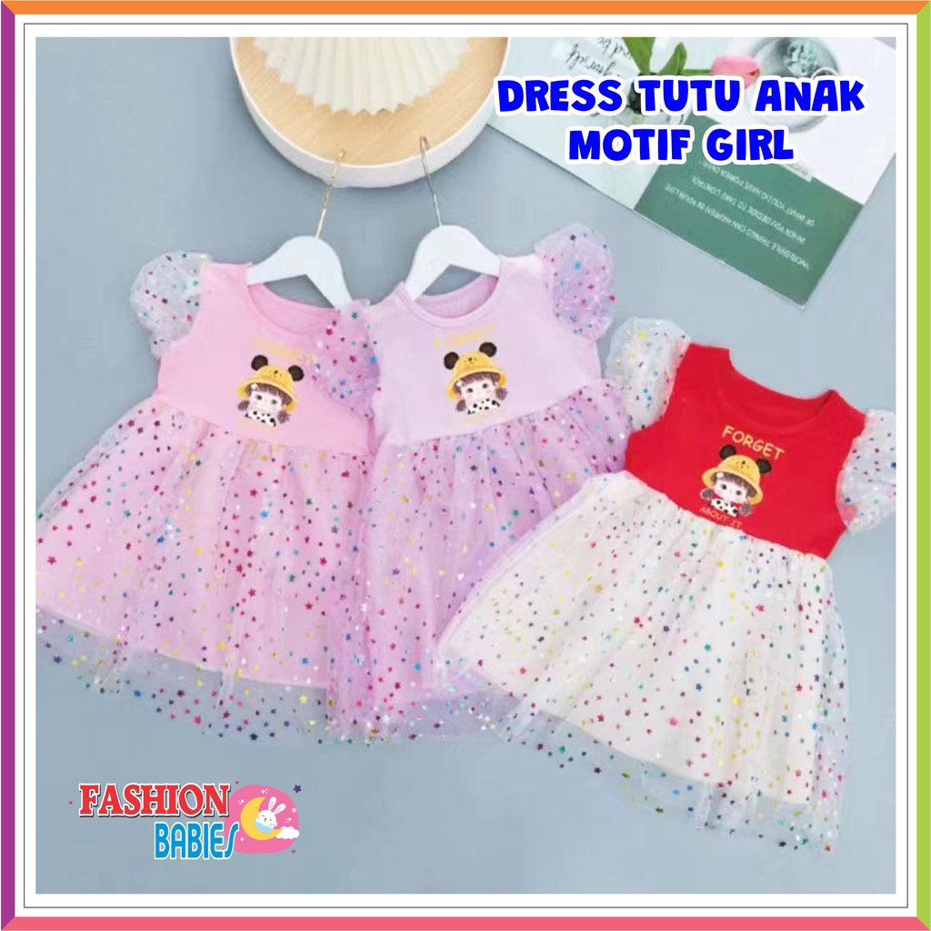 DM-01 DRESS TUTU LENGAN BALON / DRESS ANAK IMPORT ❤ Fashionbabies ❤