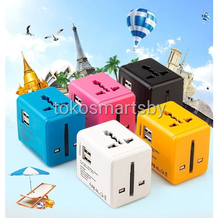 Universal Travel adaptor with USB port / Internasional Travel Adaptor USB Port