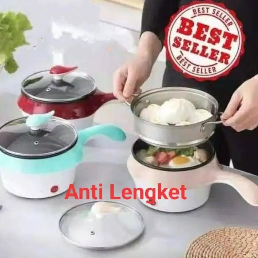 HOT SALE TERMURAH Panci Listrik Elektrik Gratis Kukusan Alat Masak Serbaguna Steam Memanaskan