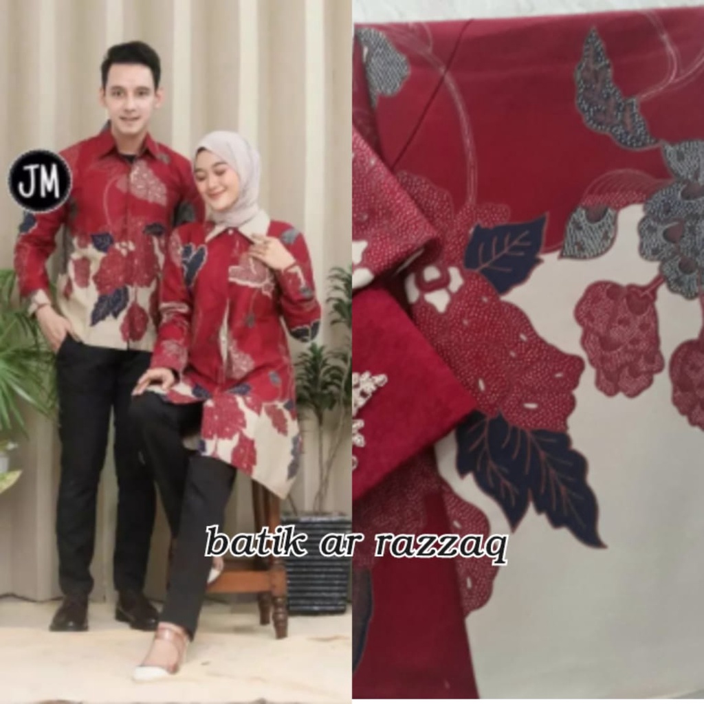 Kain batik printing motif bunga mawar kain batik meteran bahan baju kain meteran batik pekalongan