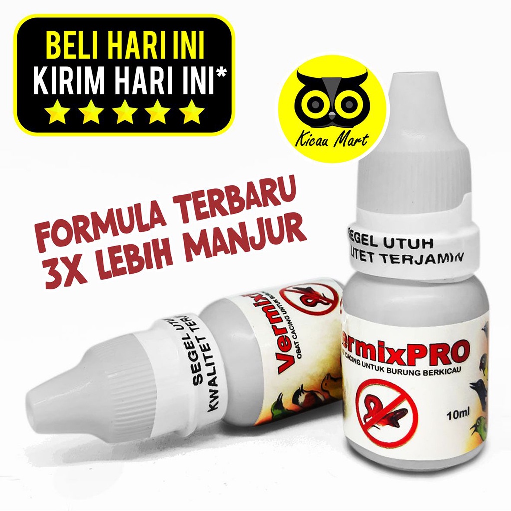 VITAMIN OBAT BURUNG MURAI KACER LOVEBIRD KENARI VERMIX PRO SMART MASTERING PEMBASMI CACING KUTU OBVX
