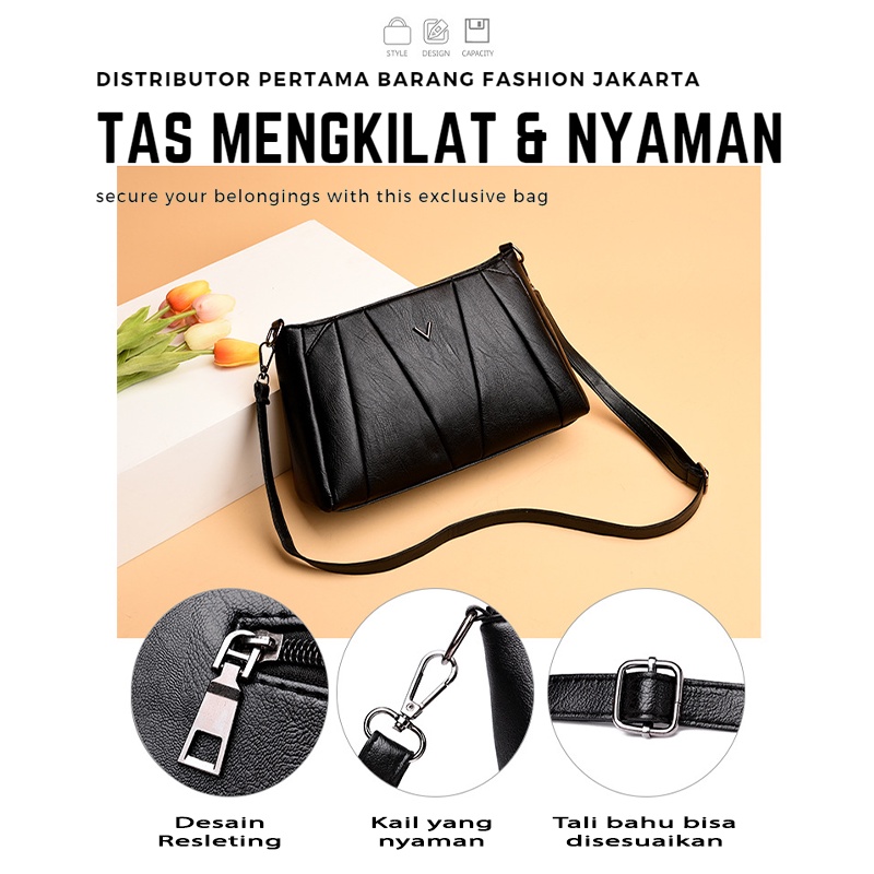 TAS SELEMPANG WANITA Sling Bag Slempang Murah Bahan Import Grosir COD Clutch Shoulder Azgalery T174