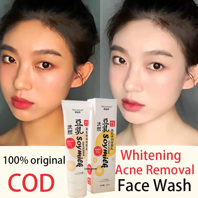 Jual Pembersih Wajah Whitening Moisturizing Face Wash 100g soy milk