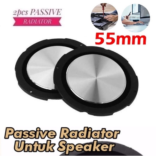 2 Pcs Strengthen Woofer Vibration Rubber 55mm Bass Radiator Passive Pasif Penguat Bass Spiker DIY Bo
