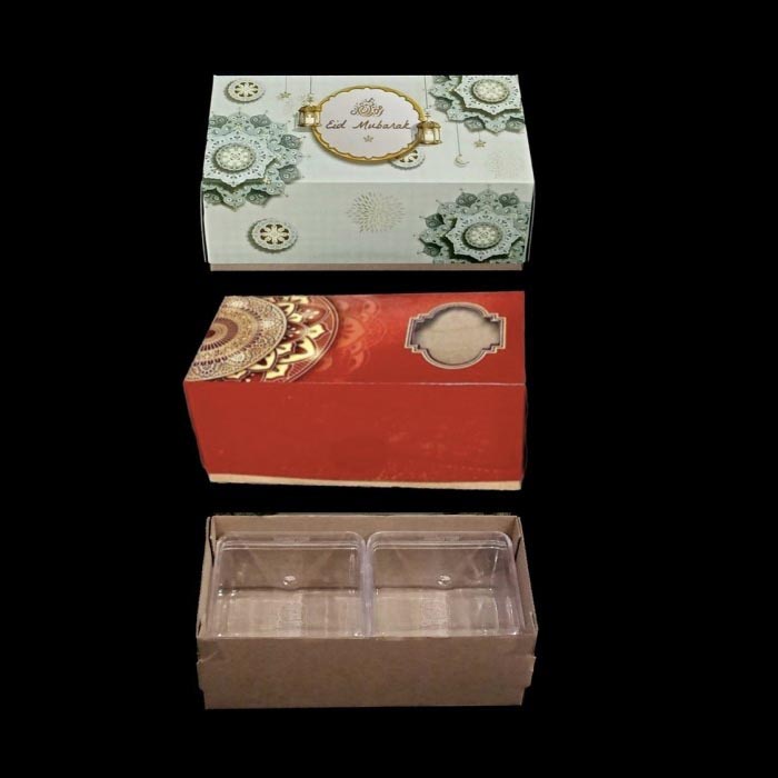 

5 Pcs Box Cake Lebaran Kardus Toples Persegi 350 gr isi 2 Dus Kue Brownies Hari Raya Idul Fitri Uk 22x11x8 cm