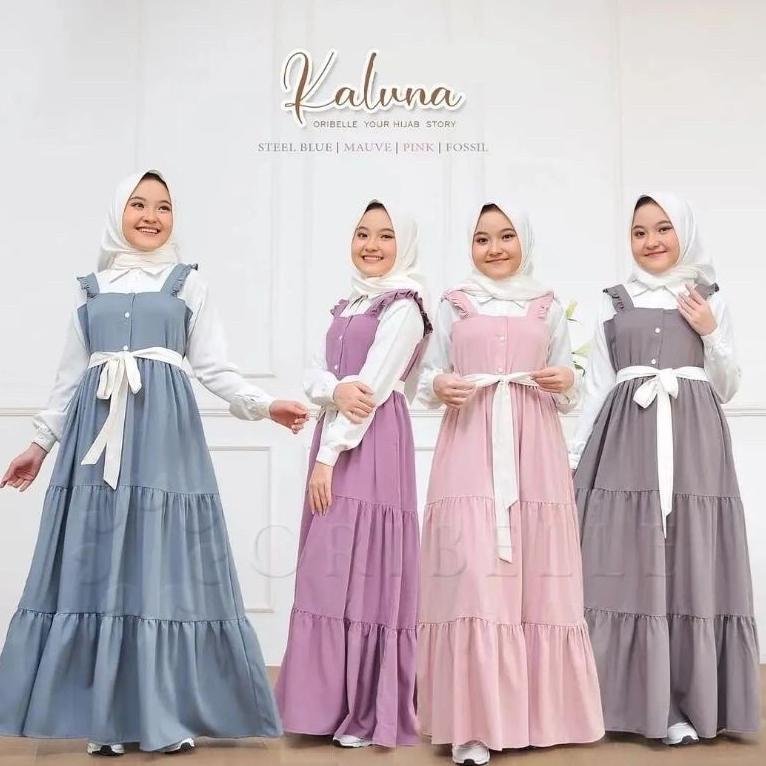 HARGA SPESIAL Gamis Anak Remaja Perempuan Terbaru Umur 10th 11th 12th 13th 14 Tahun / KALUNA DRESS /