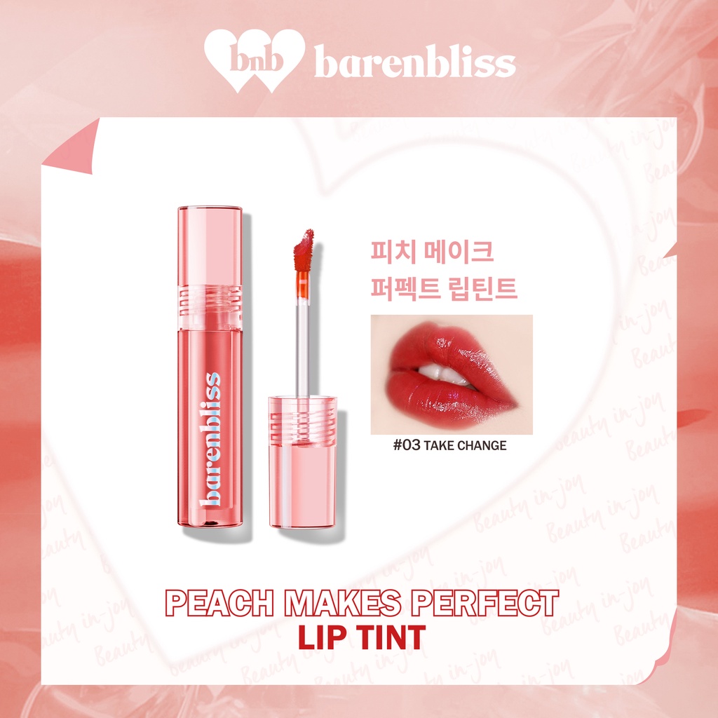 BNB barenbliss Peach Makes Perfect Lip Tint Korea Lip Gloss「24H Moisturizing」