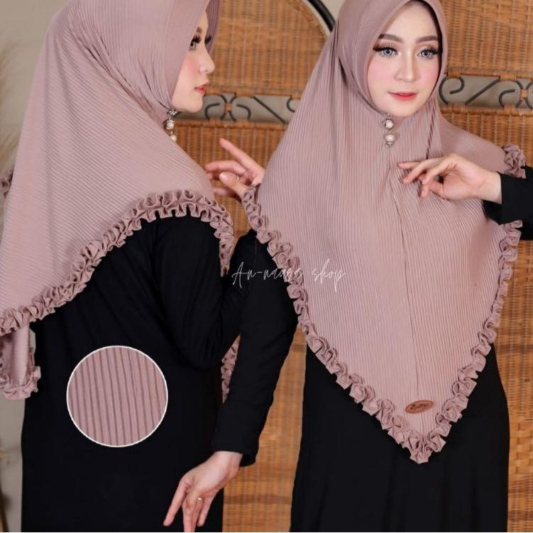 Di⚡kon   Bergo plisket gotik premium / hijab instan plisket gotik / jilbab bergo plisket / hijab pli